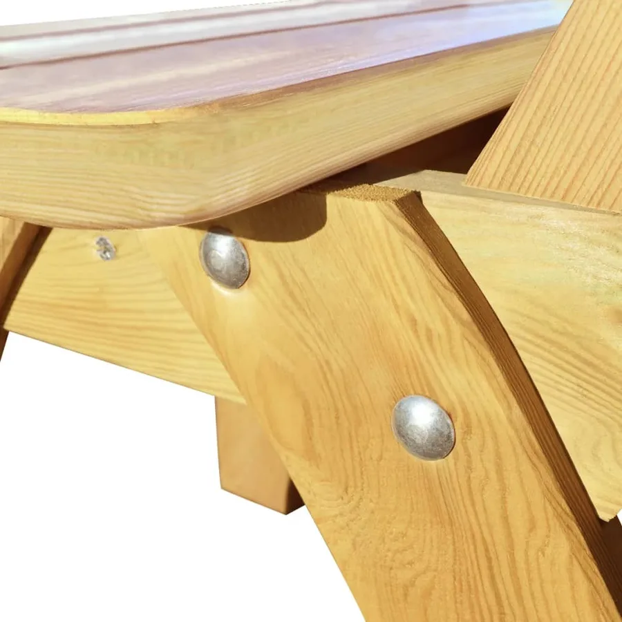 Ensemble à manger d'extérieur 4 pcs Bois de pin imprégné - 3