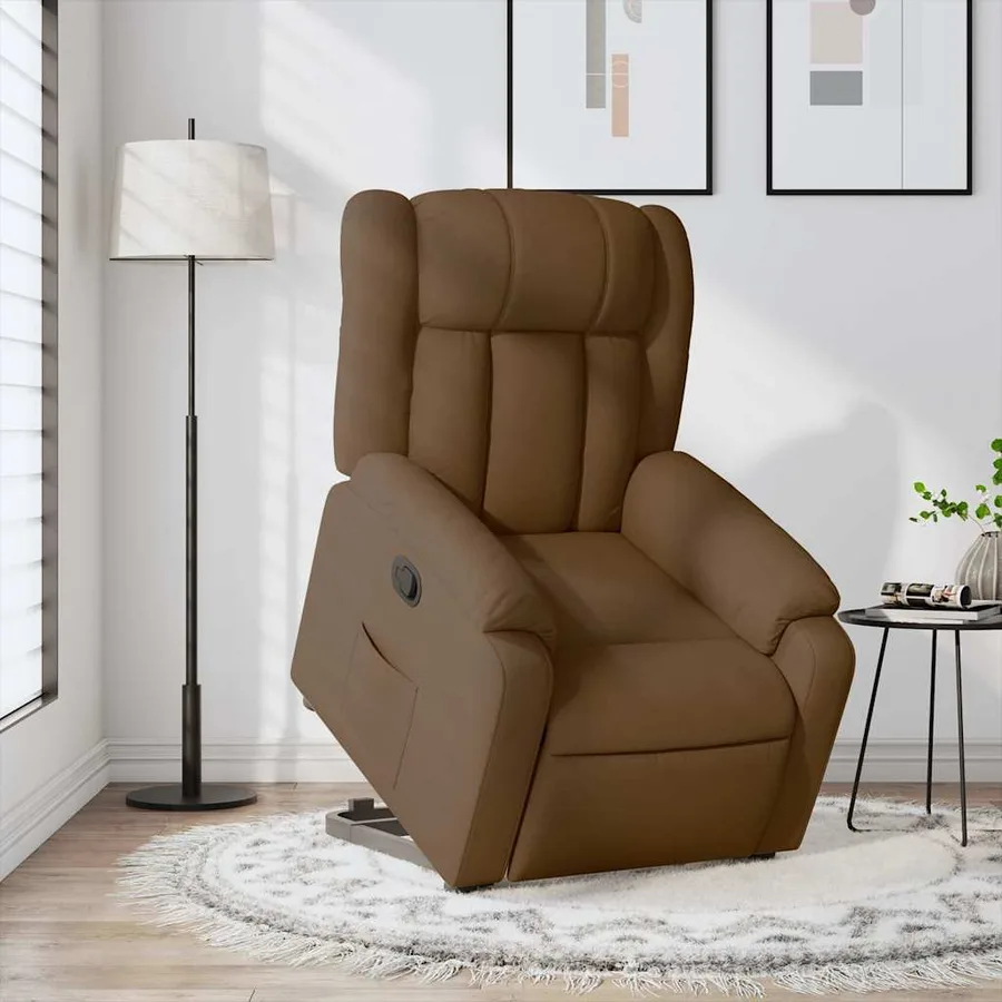 Fauteuil inclinable Marron Tissu - 15