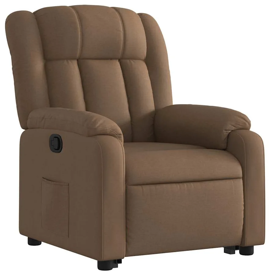 Fauteuil inclinable Marron Tissu - 4