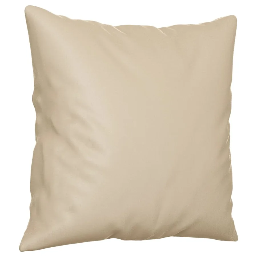 Ensemble de canapés 2 pcs avec coussins Crème Tissu microfibre - 5