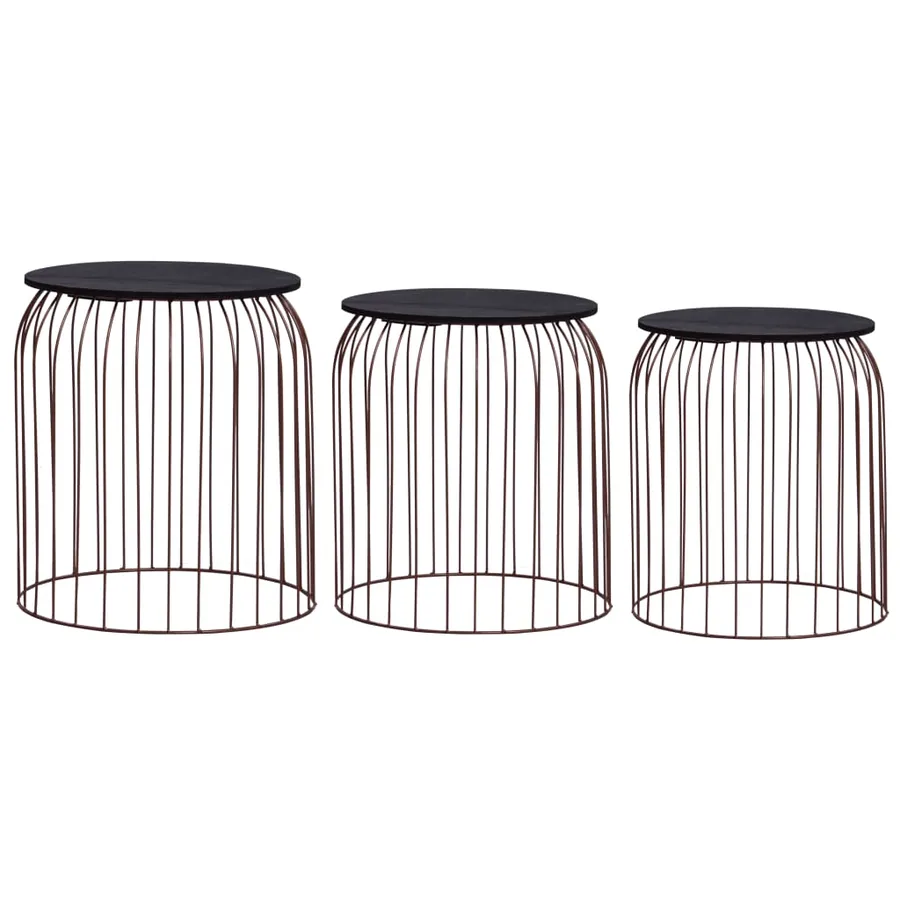 Table basse 3 pcs Cuivre