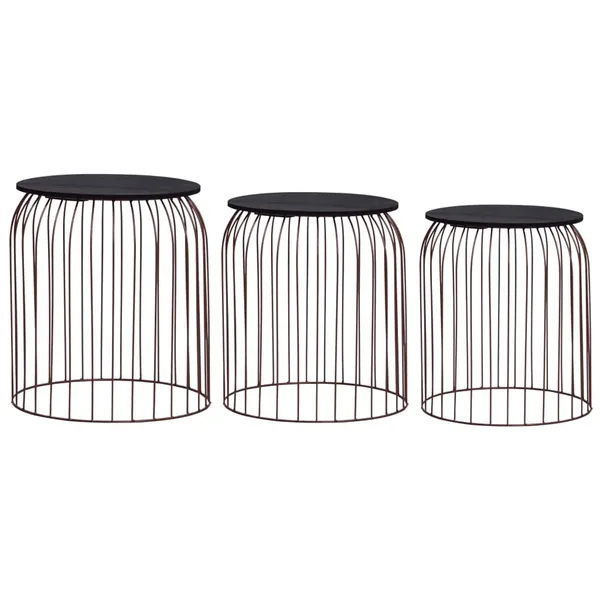 Table basse 3 pcs Cuivre