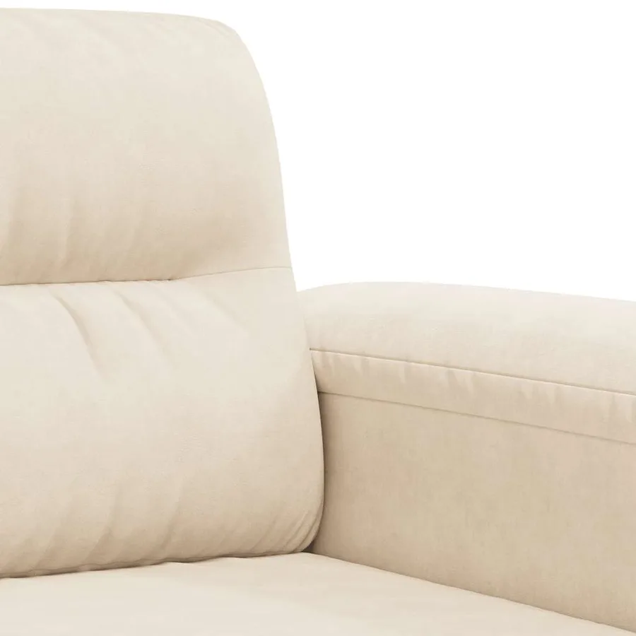 Canapé à 3 places Beige 180 cm Tissu microfibre - 7