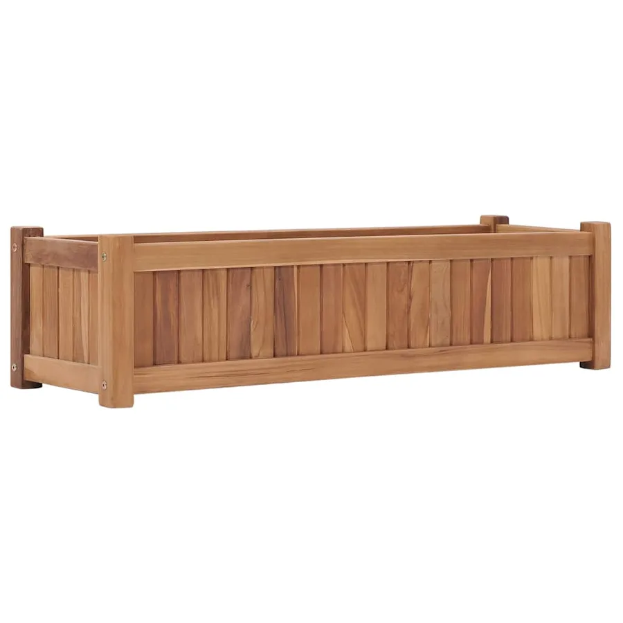 Lit surélevé 100x30x25 cm Bois de teck solide - 2