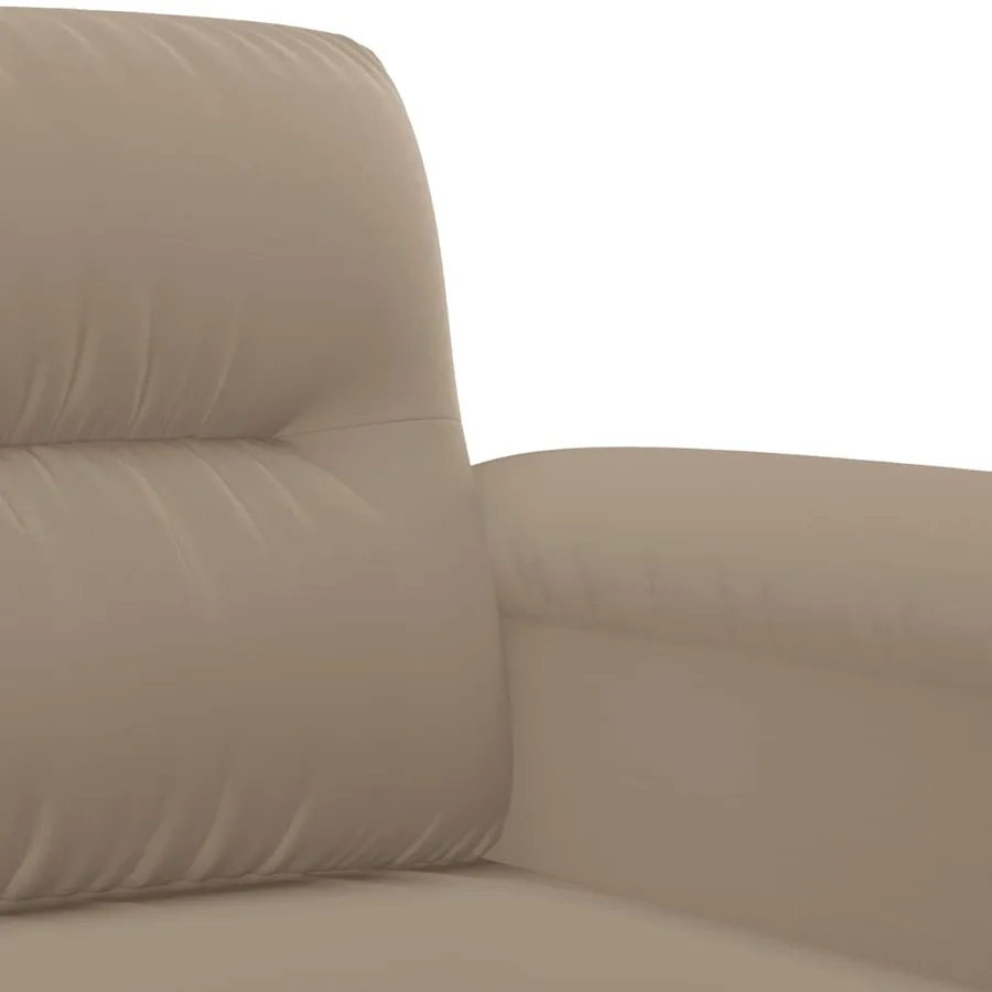 Ensemble de canapés 4 pcs avec coussins taupe tissu microfibre - 7