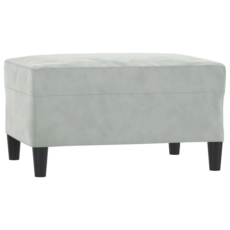 Ensemble de canapés 4 pcs avec coussins gris clair velours - 8