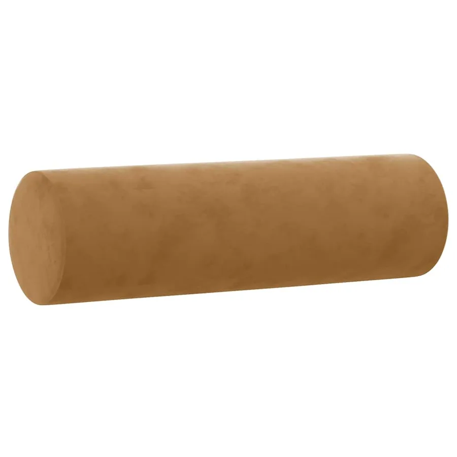 Canapé 2 places avec oreillers décoratifs brun 120 cm velours - 6
