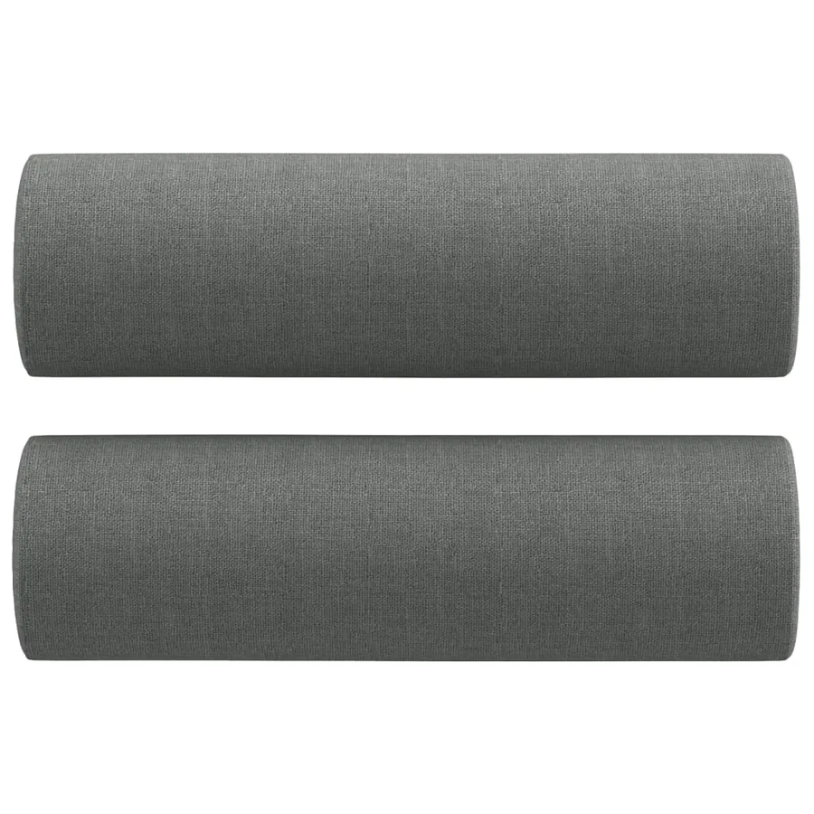Canapé 2 places avec oreillers gris foncé 120 cm tissu - 5