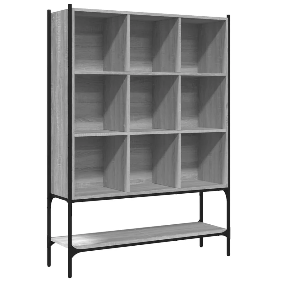 Bibliothèque sonoma gris 102x30x141,5 cm bois d'ingénierie - 2