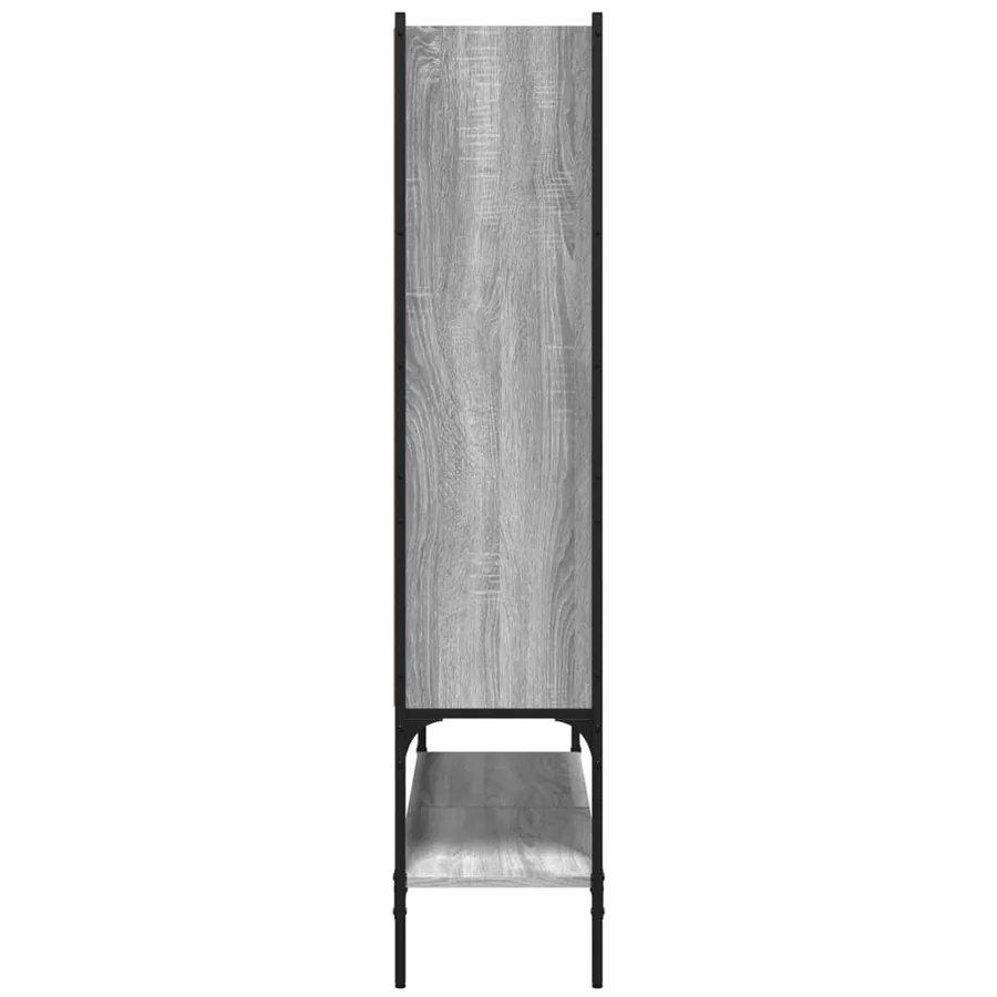 Bibliothèque sonoma gris 102x30x141,5 cm bois d'ingénierie - 6