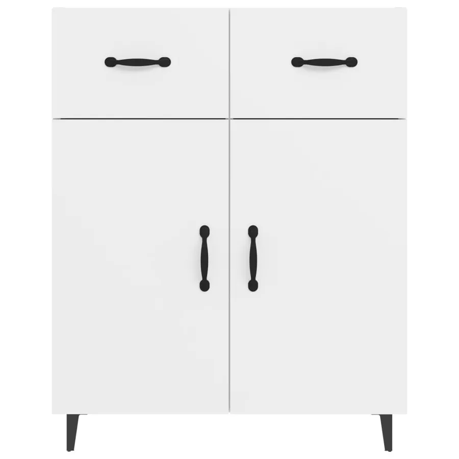 Buffet blanc 69,5x34x90 cm bois d'ingénierie - 5