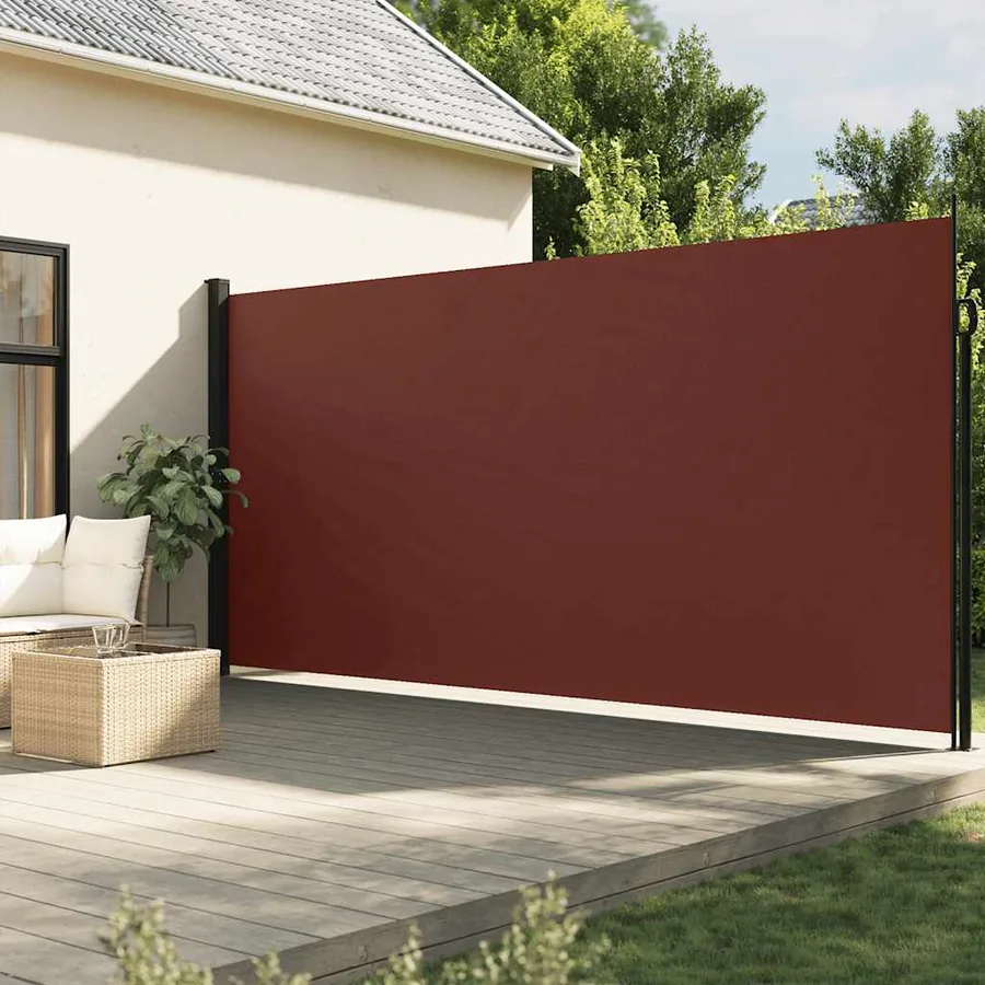 Auvent latéral rétractable marron 220x300 cm