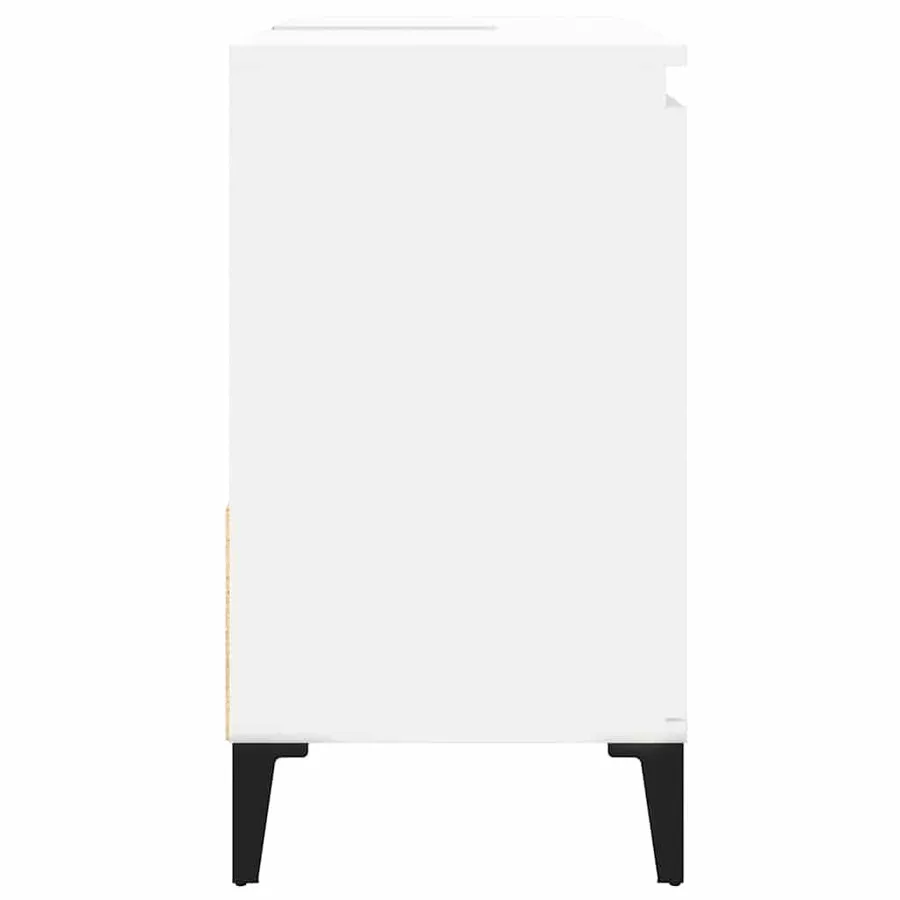 Armoire de salle de bain blanc 65x33x60 cm bois d'ingénierie - 8
