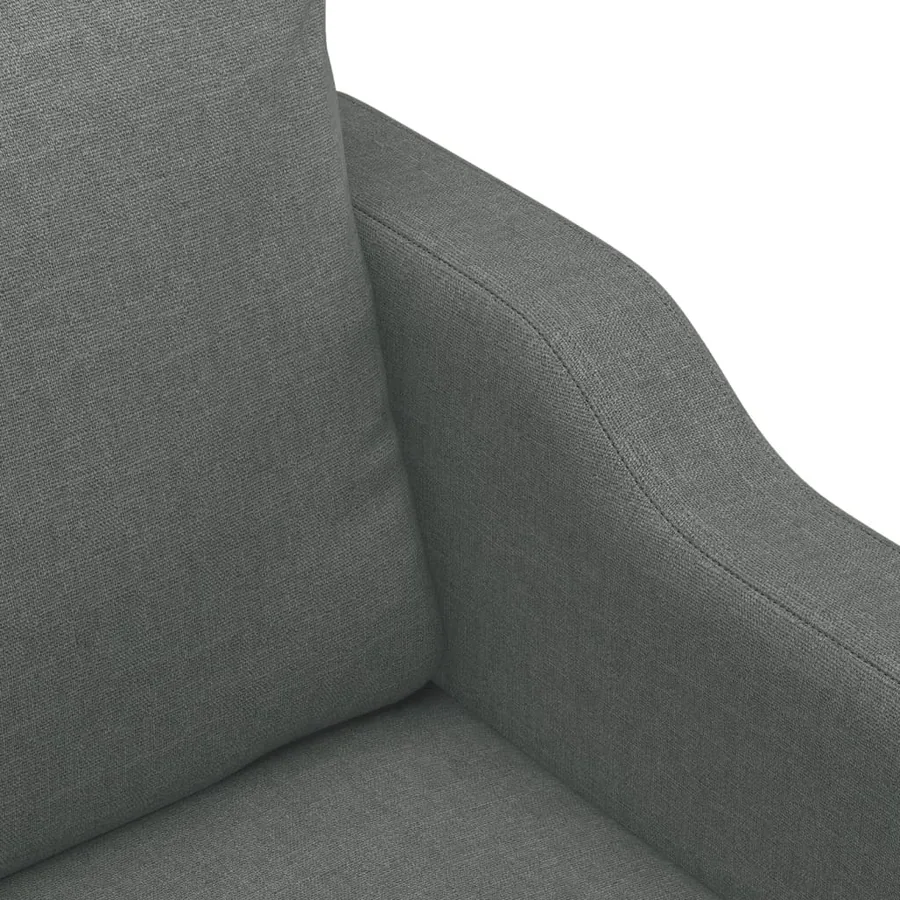 Ensemble de canapés 3 pcs avec coussins Gris foncé Tissu - 6