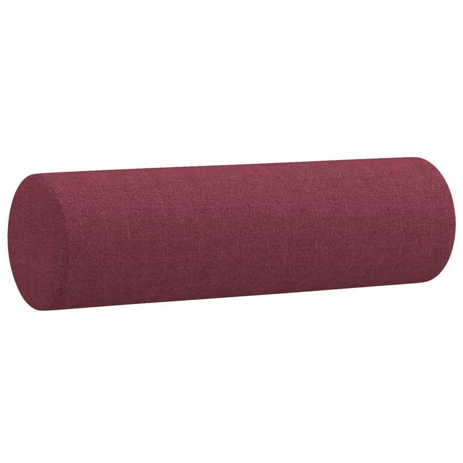 Ensemble de canapés 3 pcs avec coussins rouge bordeaux tissu - 8