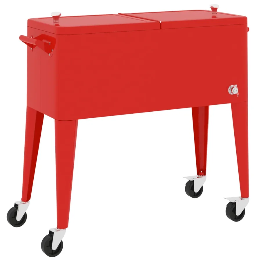 Chariot à roulettes pour glacières rouge 92x43x89 cm - 2