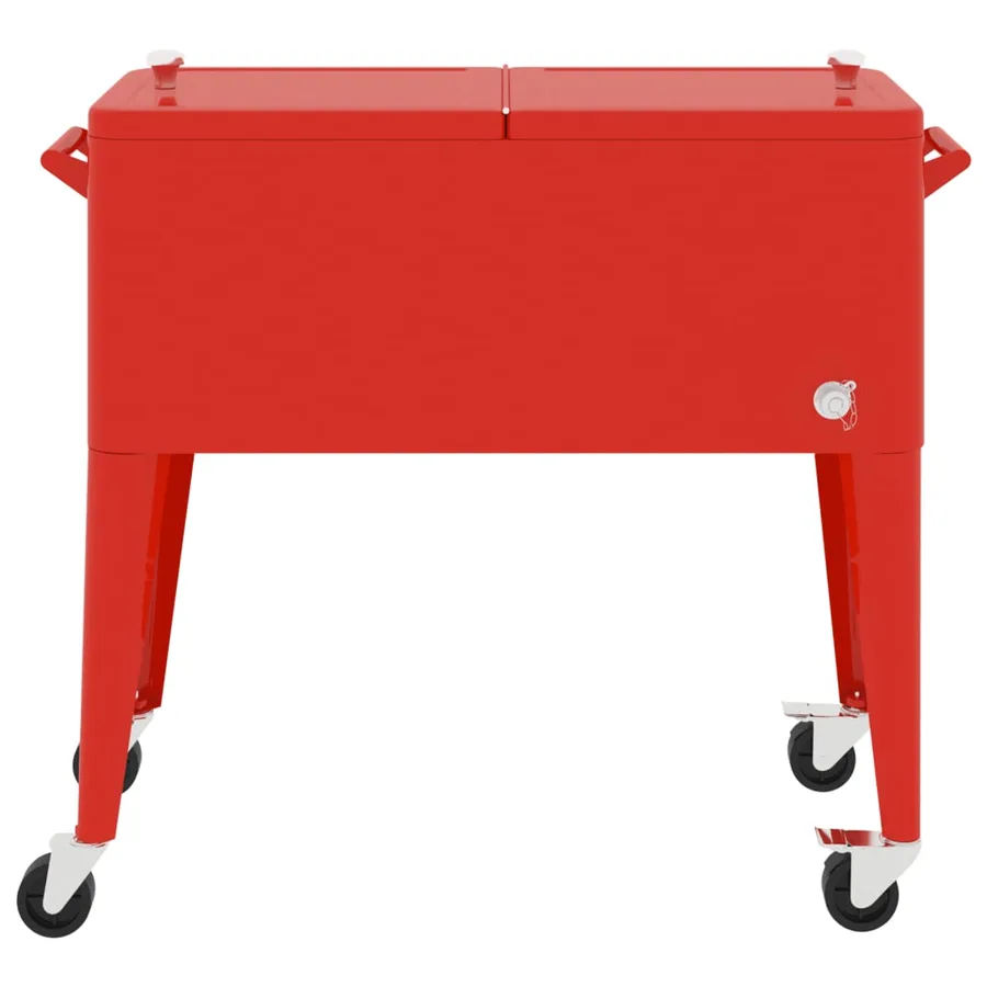 Chariot à roulettes pour glacières rouge 92x43x89 cm - 3