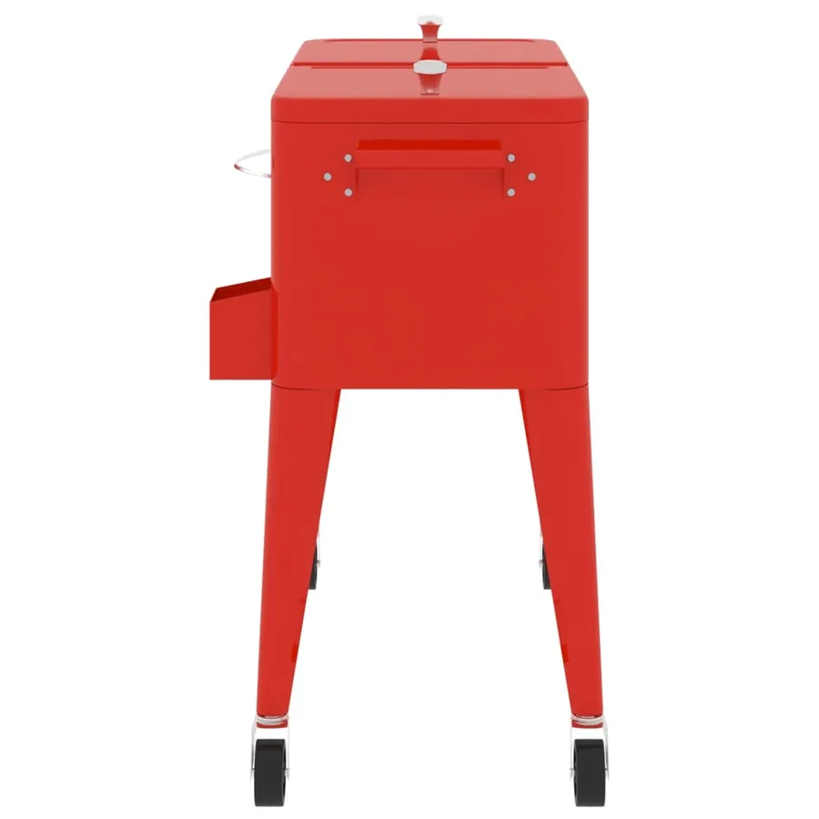 Chariot à roulettes pour glacières rouge 92x43x89 cm - 5