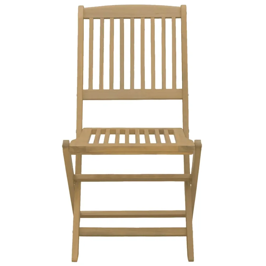 Chaises pliables de jardin lot de 4 bois massif d'acacia - 5