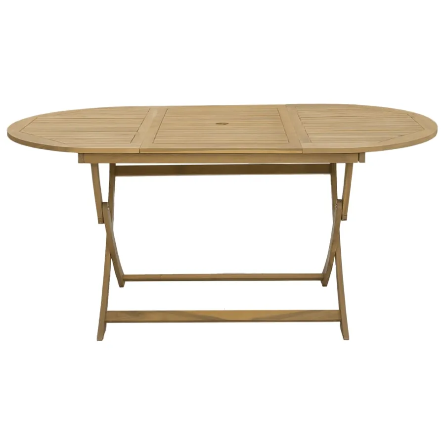 Table pliable de jardin 160x85x75 cm bois d'acacia solide - 4