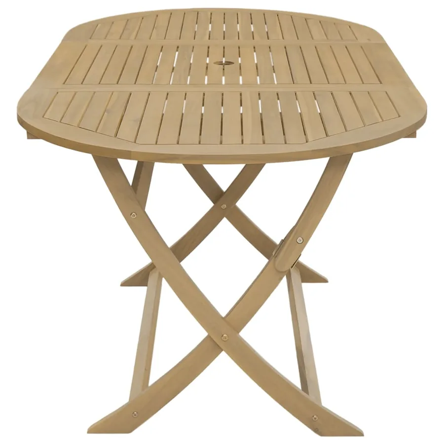 Table pliable de jardin 160x85x75 cm bois d'acacia solide - 5