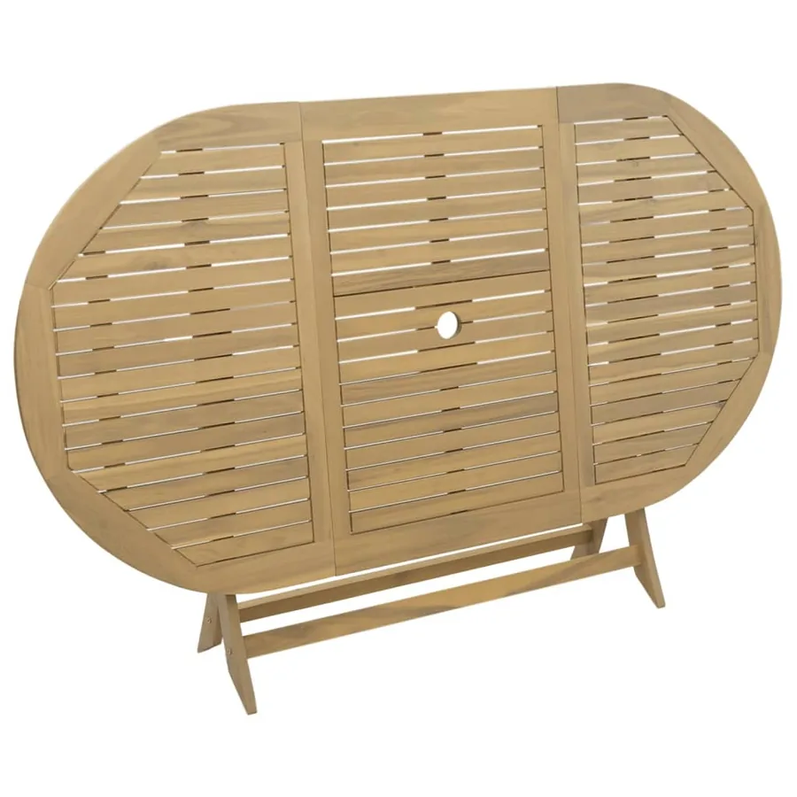 Table pliable de jardin 160x85x75 cm bois d'acacia solide - 7