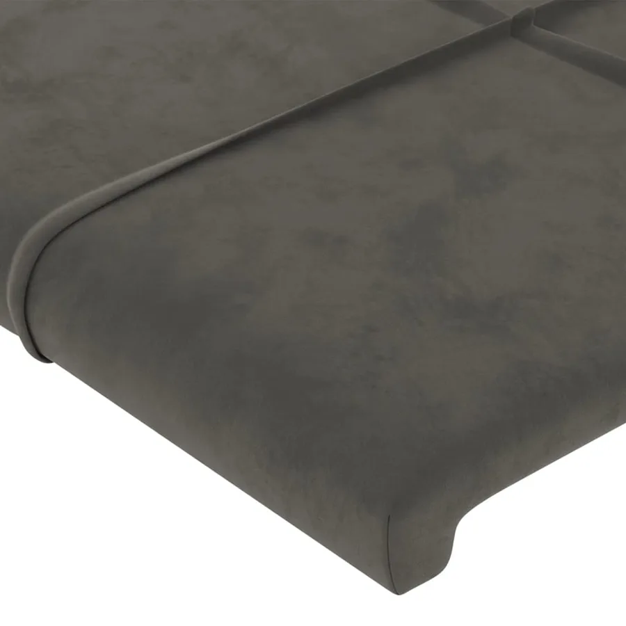 Tête de lit Gris foncé 90x5x78/88 cm Velours - 4