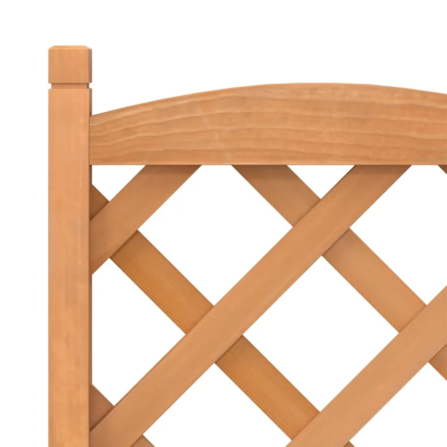 Jardinière avec treillis marron bois massif de sapin - 7