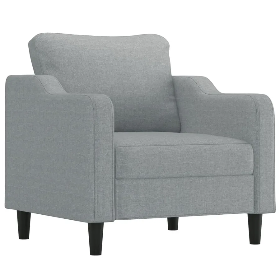 Ensemble de canapés 3 pcs coussins gris clair tissu - 3