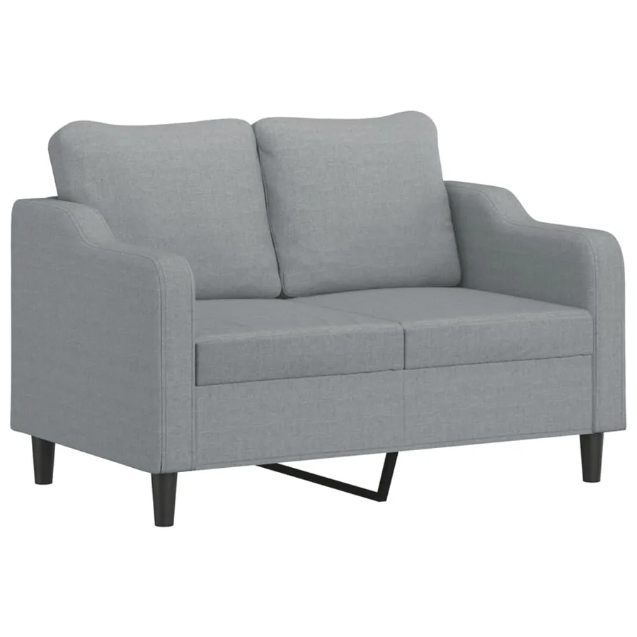 Ensemble de canapés 3 pcs coussins gris clair tissu - 4