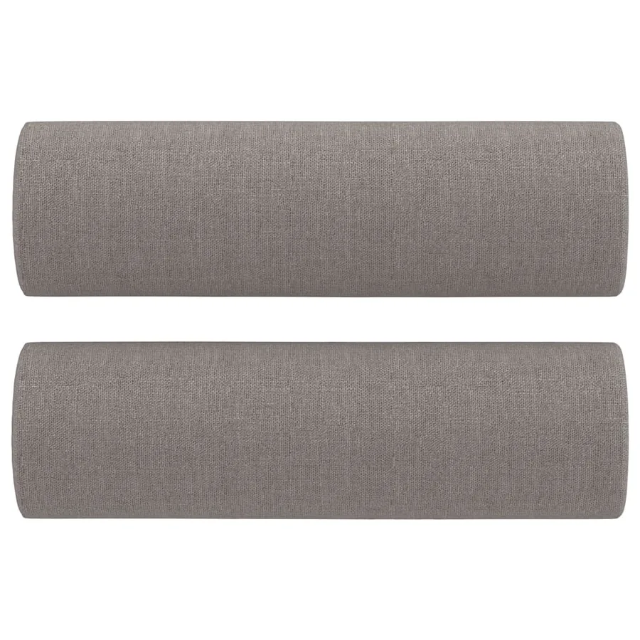 Canapé 2 places avec oreillers décoratifs taupe 120 cm tissu - 5