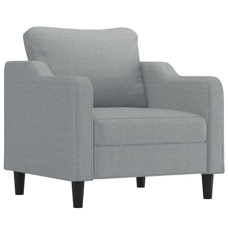 Ensemble de canapés 4 pcs avec coussins Gris clair Tissu - 3