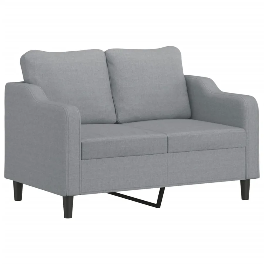 Ensemble de canapés 4 pcs avec coussins Gris clair Tissu - 4
