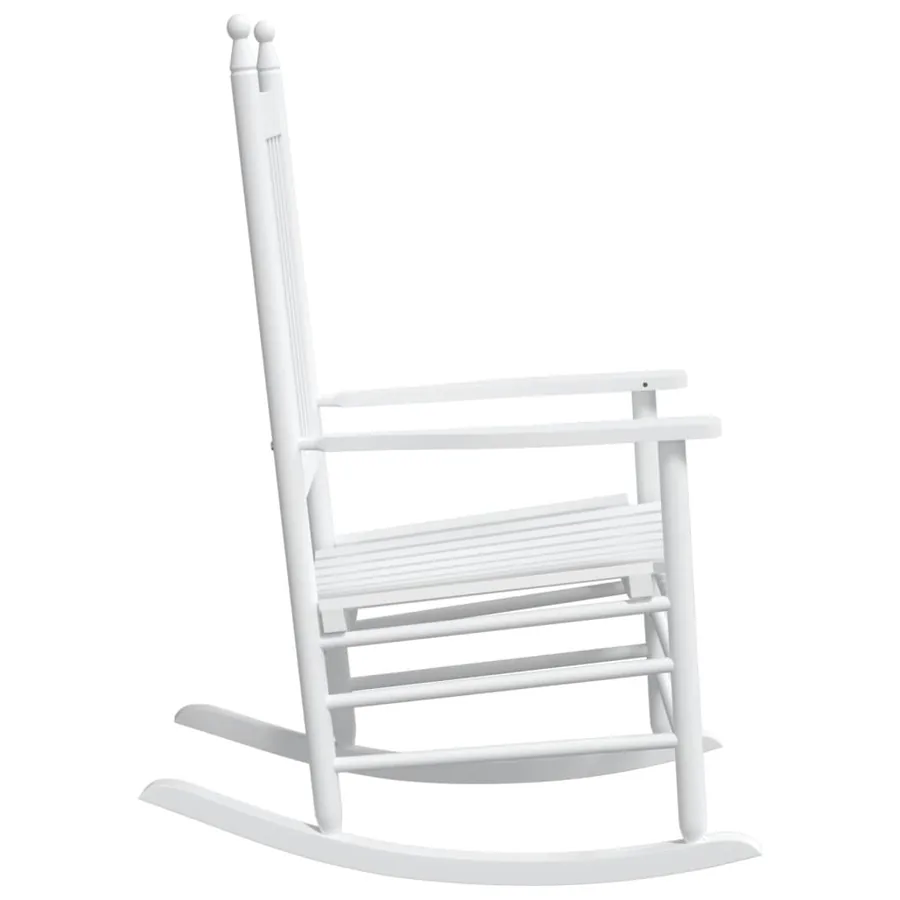 Chaises à bascule sièges incurvés lot de 2 blanc sapin massif - 6